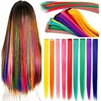 Los mejores  - Rhyme Extensiones de Cabello Arco Iris Clip de Extensiones de Cabello de Color para niñas Muñecas Accesorios para el…